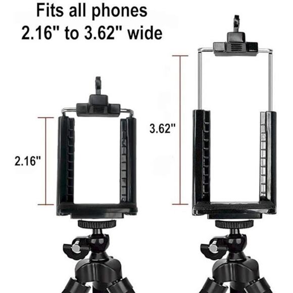 12 Qty - Universal Smartphone Tripod Stand Holder Clip Mount Adapters Support - Picture 4 of 9